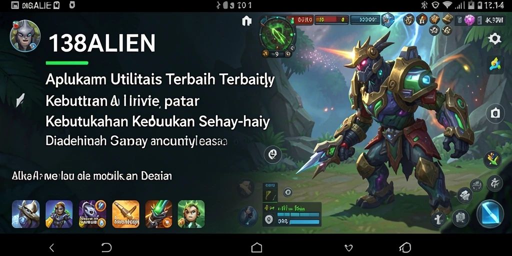 Tampilan utama aplikasi 138ALIEN yang menunjukkan antarmuka utilitas.