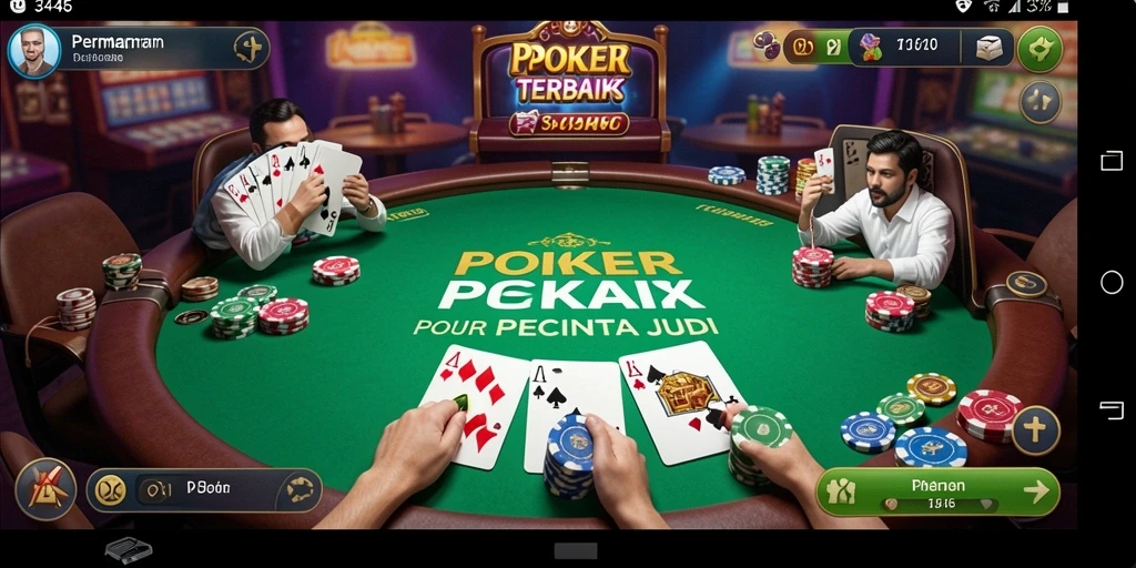 Tampilan menarik dari gameplay Poker di 3446.