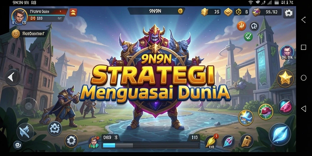 Tangkapan layar gameplay 9N9N menampilkan pertempuran strategis yang mendebarkan.