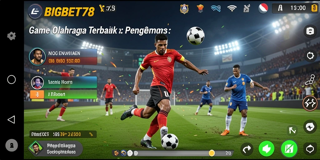 Screenshot gameplay BIGBET78 yang penuh aksi olahraga.