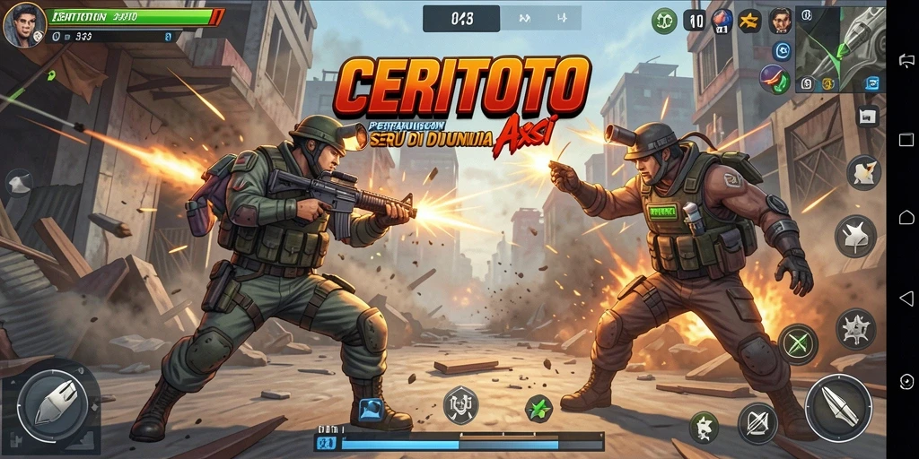 Tampilan gameplay CERITOTO dengan aksi pertarungan yang mendebarkan.