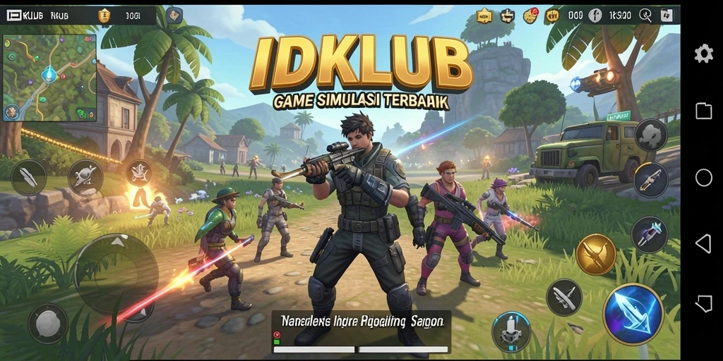 Screenshot menunjukkan gameplay seru dan interaktif di IDKLUB.