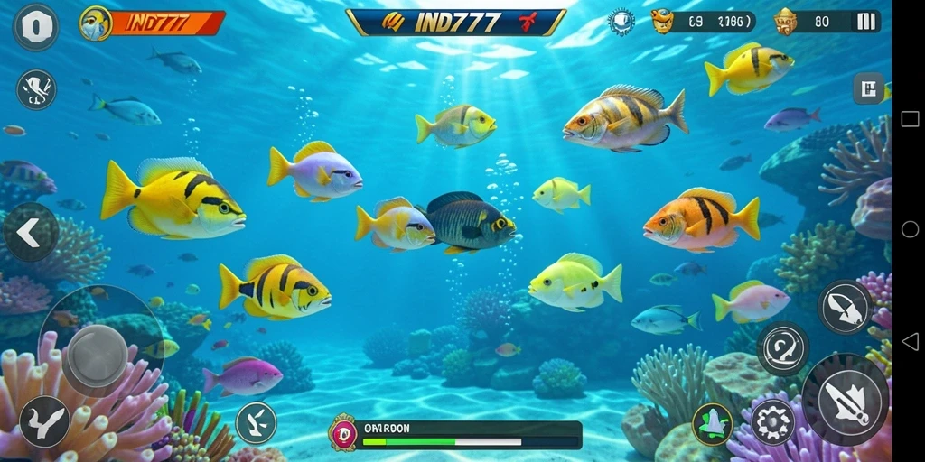 Tampilan gameplay IND777 yang menyenangkan saat menembak ikan.