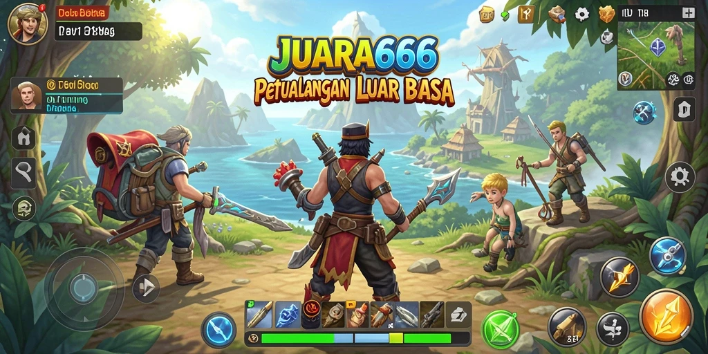 Screenshot gameplay JUARA666 menampilkan petualangan eksplorasi di dunia terbuka.