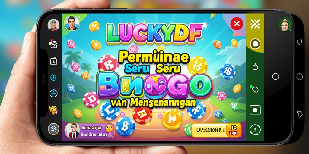 Tampilan asyik dari gameplay Bingo di LUCKYDF.