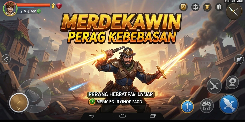 Gameplay seru di MERDEKAWIN dengan aksi mendebarkan.
