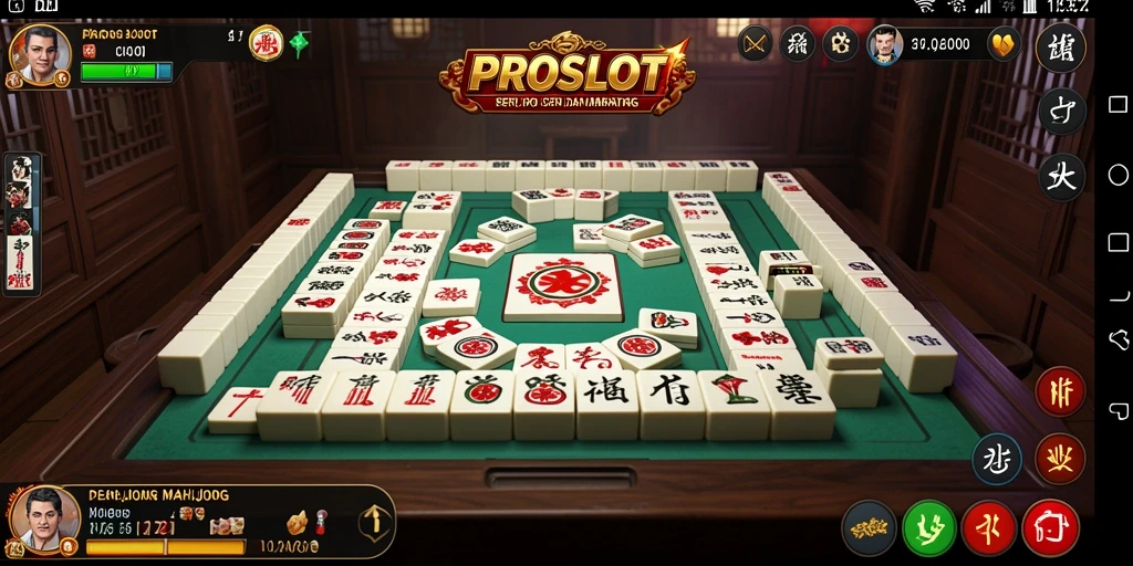 Screenshot gameplay PROSLOT menampilkan keseruan Mahjong yang mendebarkan.
