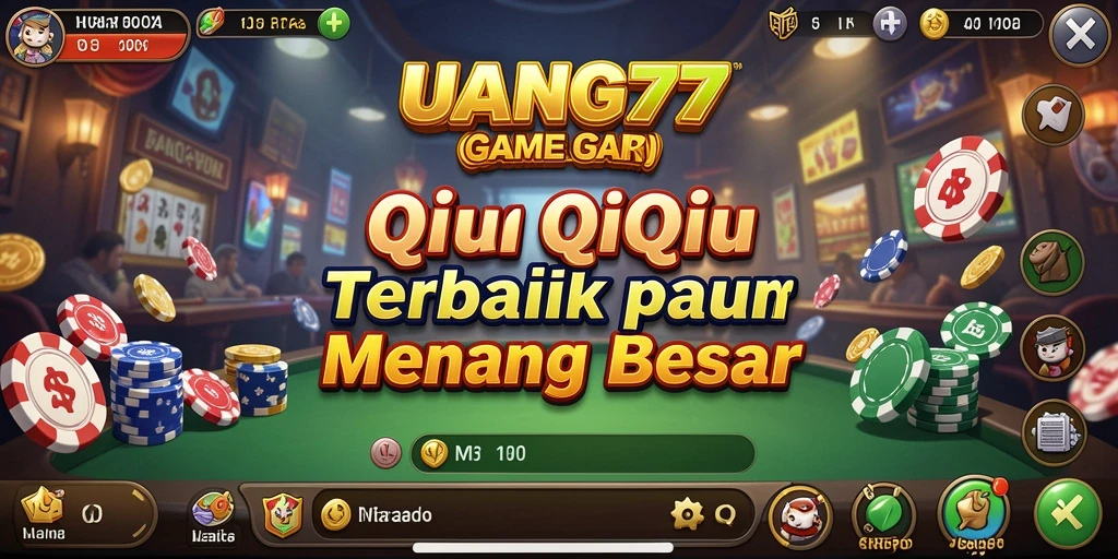 Tampilan gameplay seru dari UANG77 game QiuQiu.