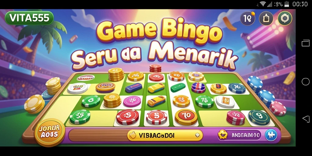 Screenshot gameplay VITA555 yang menunjukkan keseruan bermain Bingo.